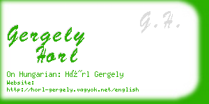 gergely horl business card
